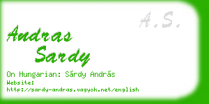 andras sardy business card